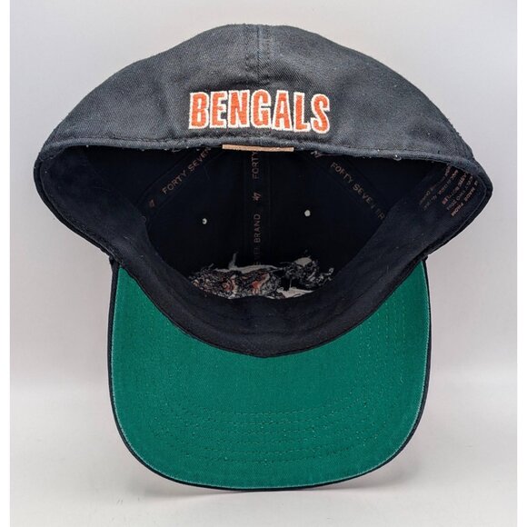 Cincinnati Bengals Hat Logo ‘47 Brand Fitted Small Hat NFL Black Tiger Logo - Picture 4 of 6